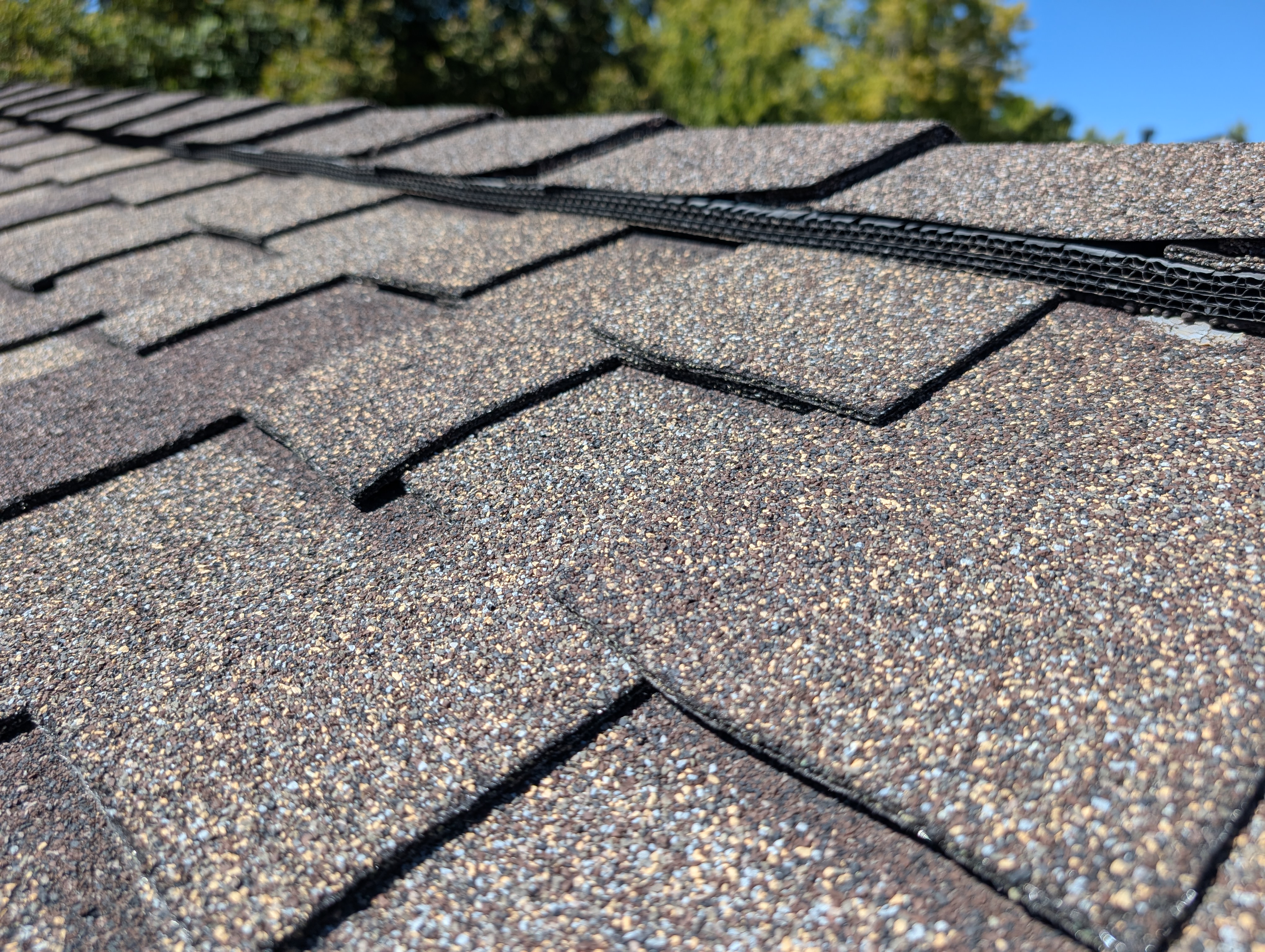 Stone-coated steel tile profile on a residential roof in Colorado